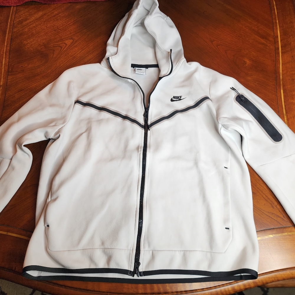 Nike Tech Fleece Hoodie White/Black Size L